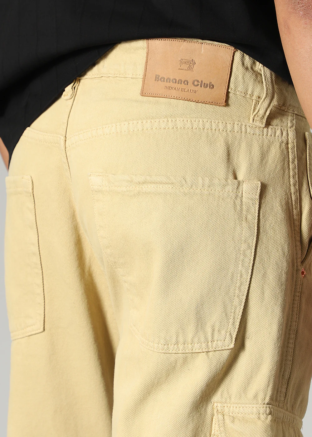 Beige Double Pocket Cargo Denim - Image 7