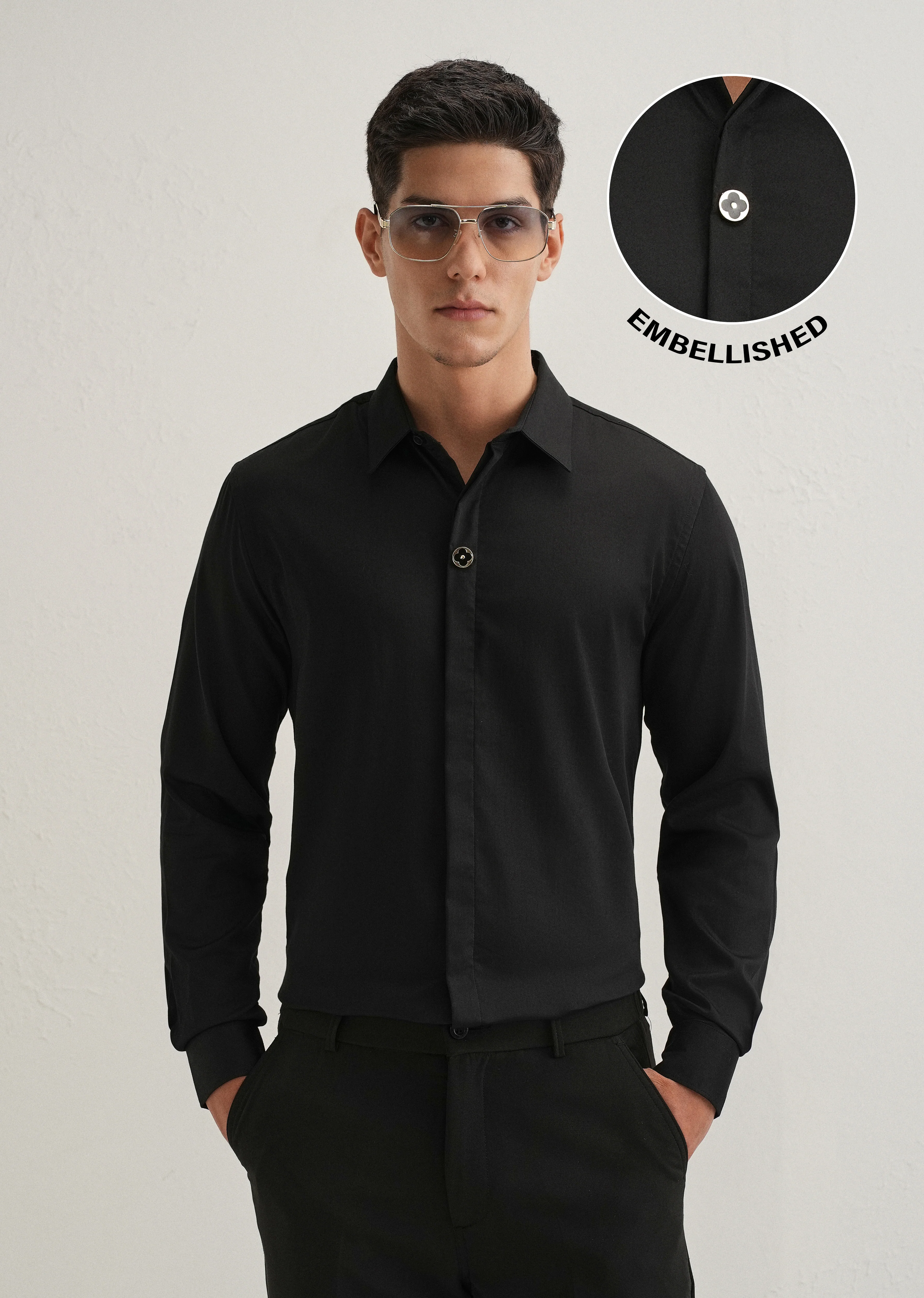 Black Clover Button Designer Shirt