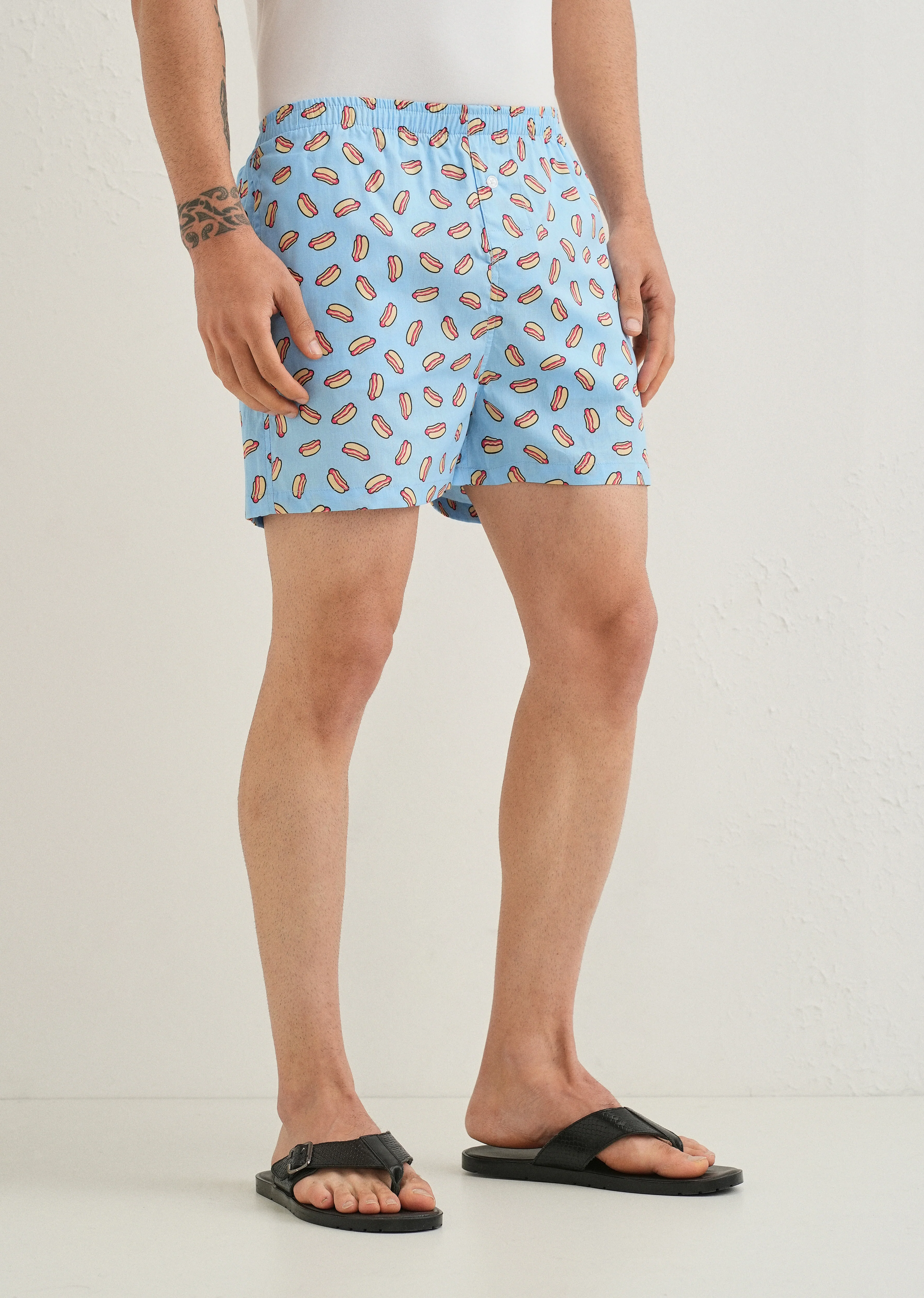 Blue Hotdog Printed Boxer - Image 6