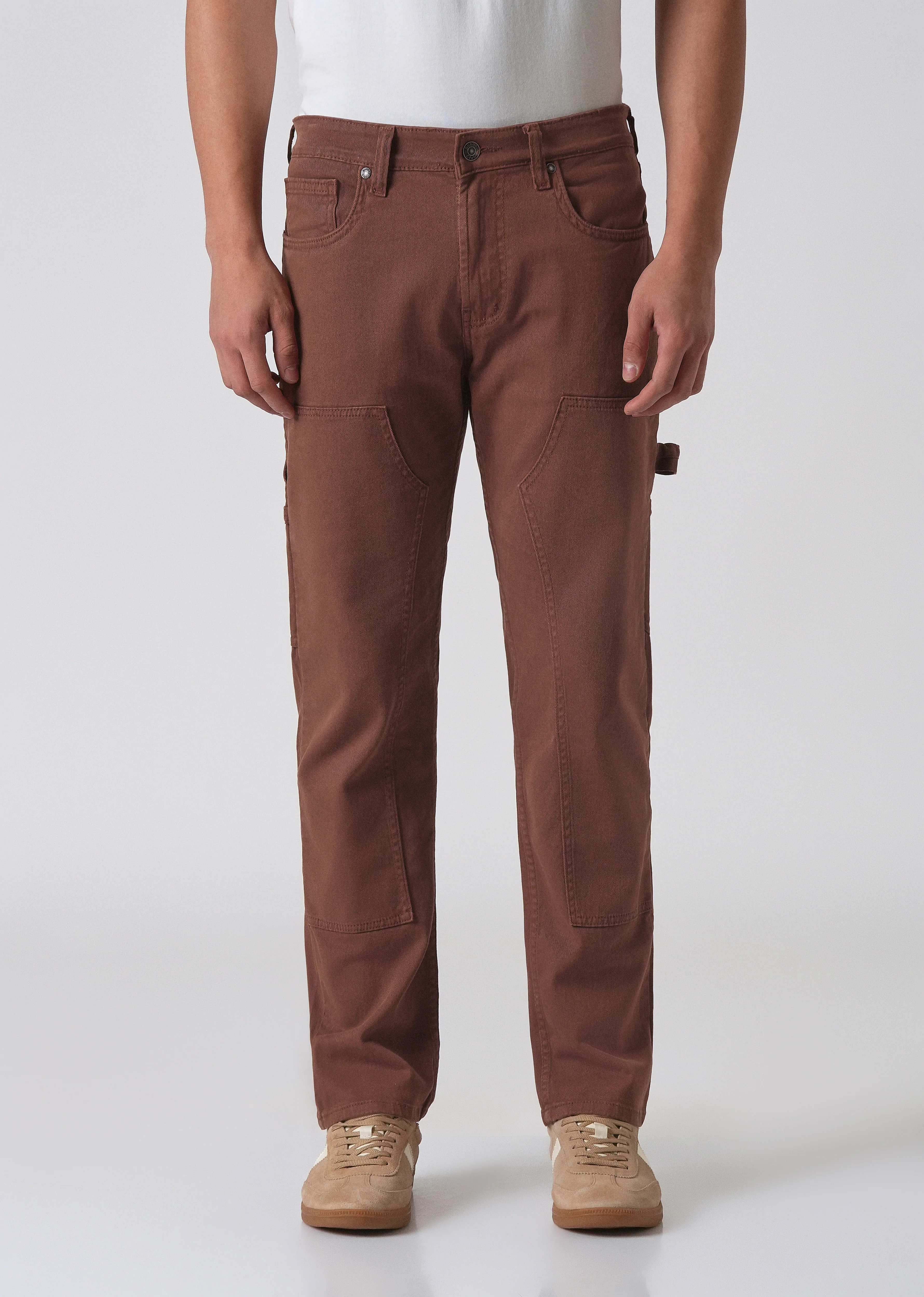 Brick brown cargo denim - Image 3