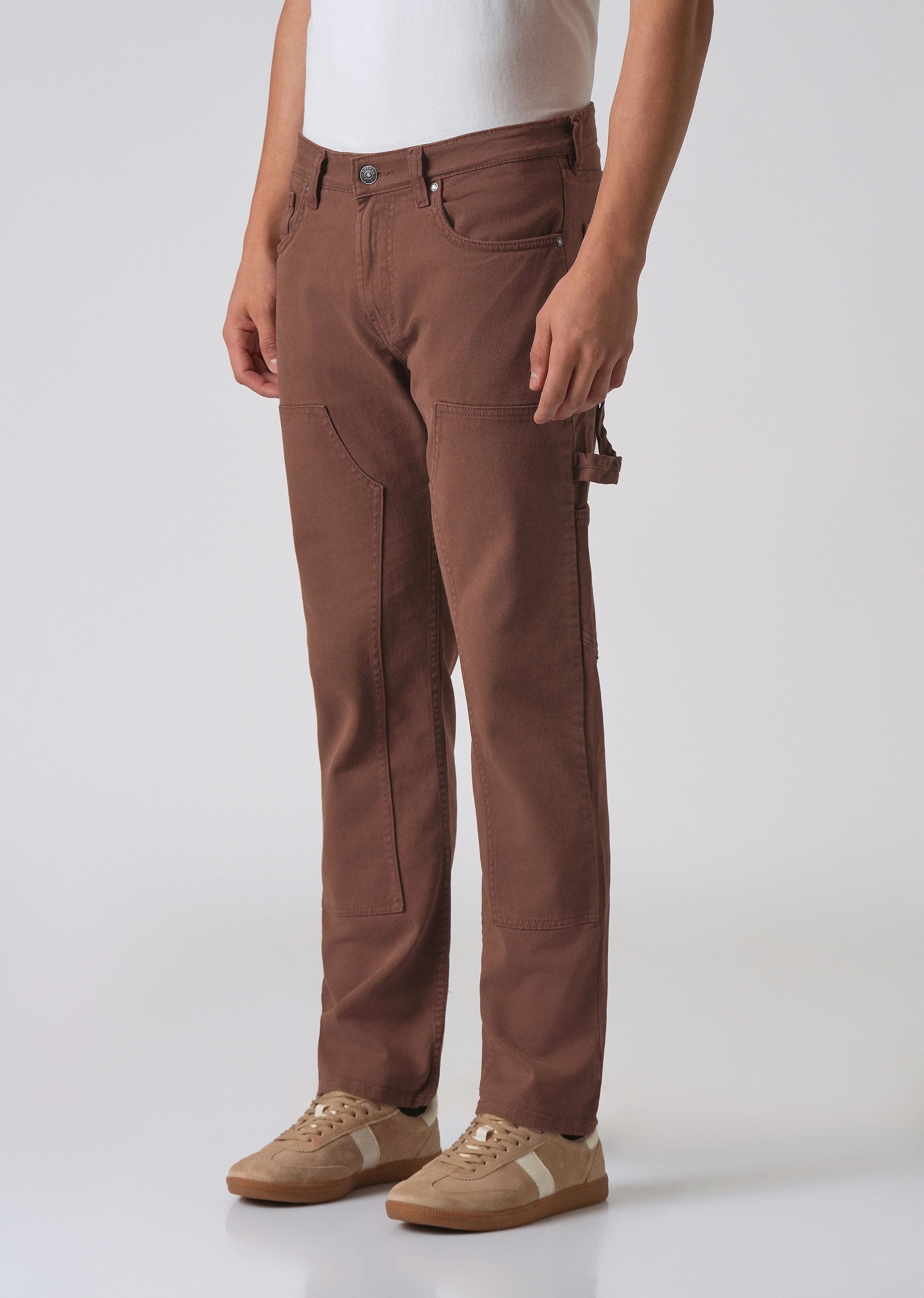 Brick brown cargo denim - Image 4