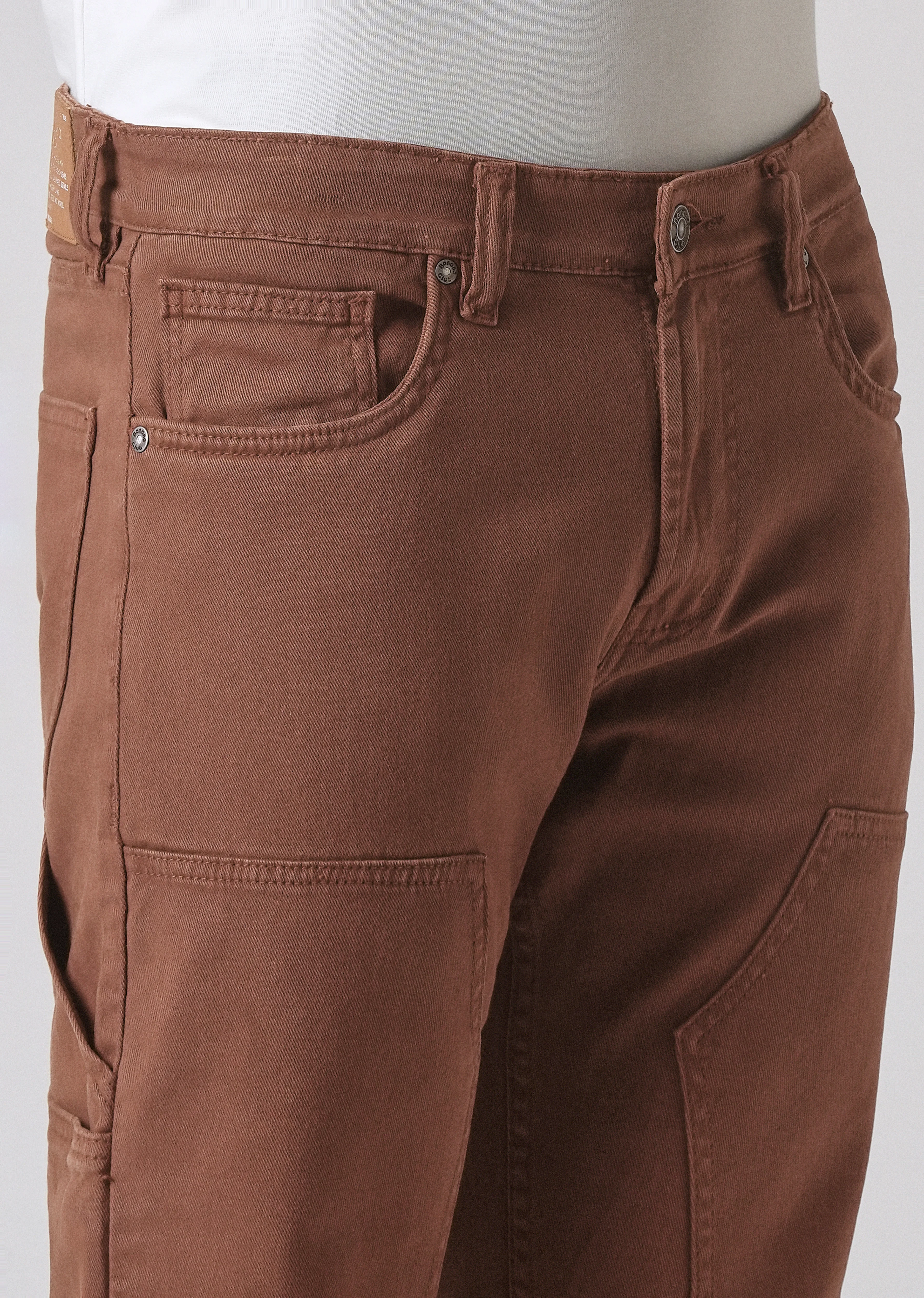 Brick brown cargo denim - Image 5