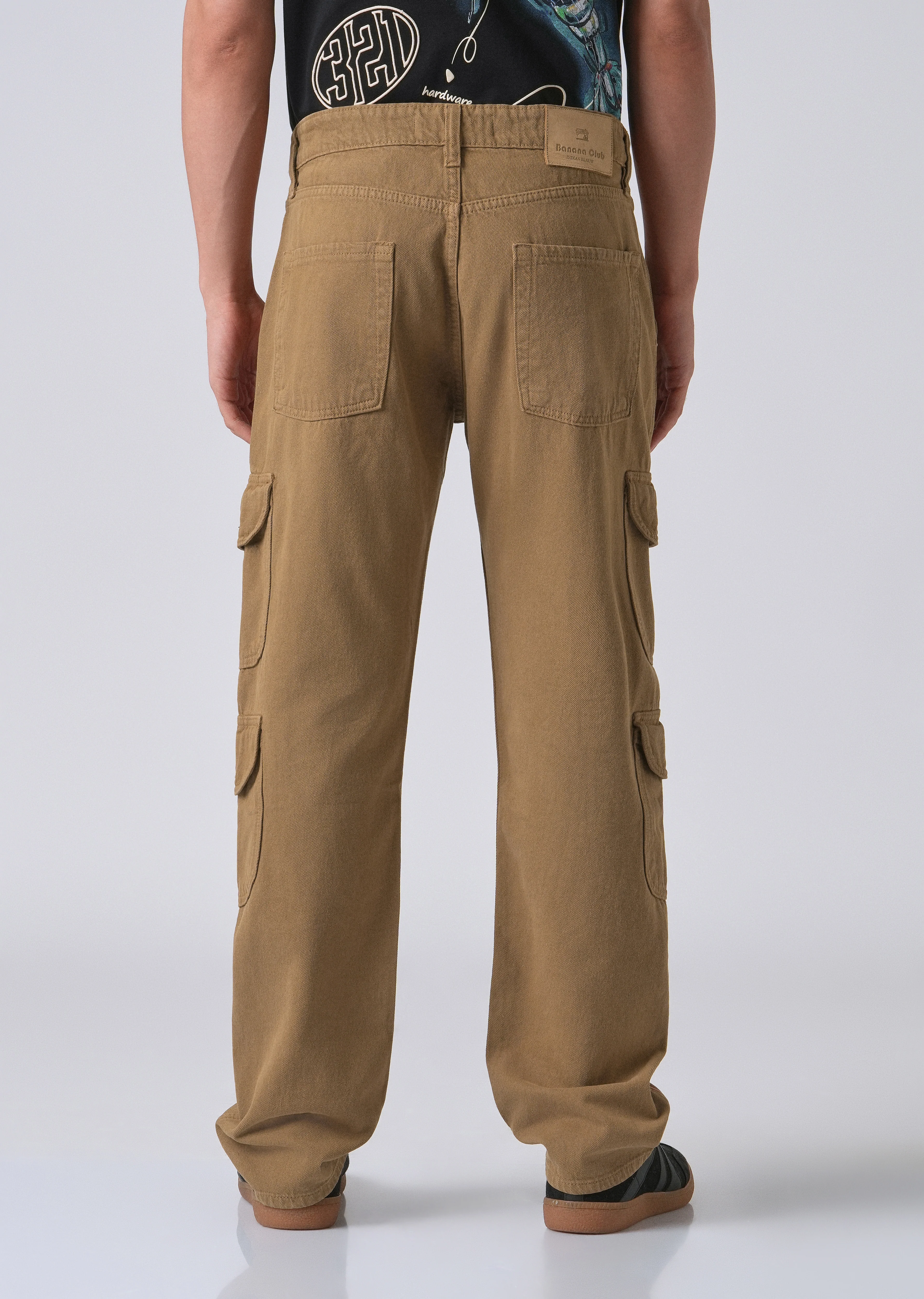 Brown Double Pocket Cargo Denim - Image 2