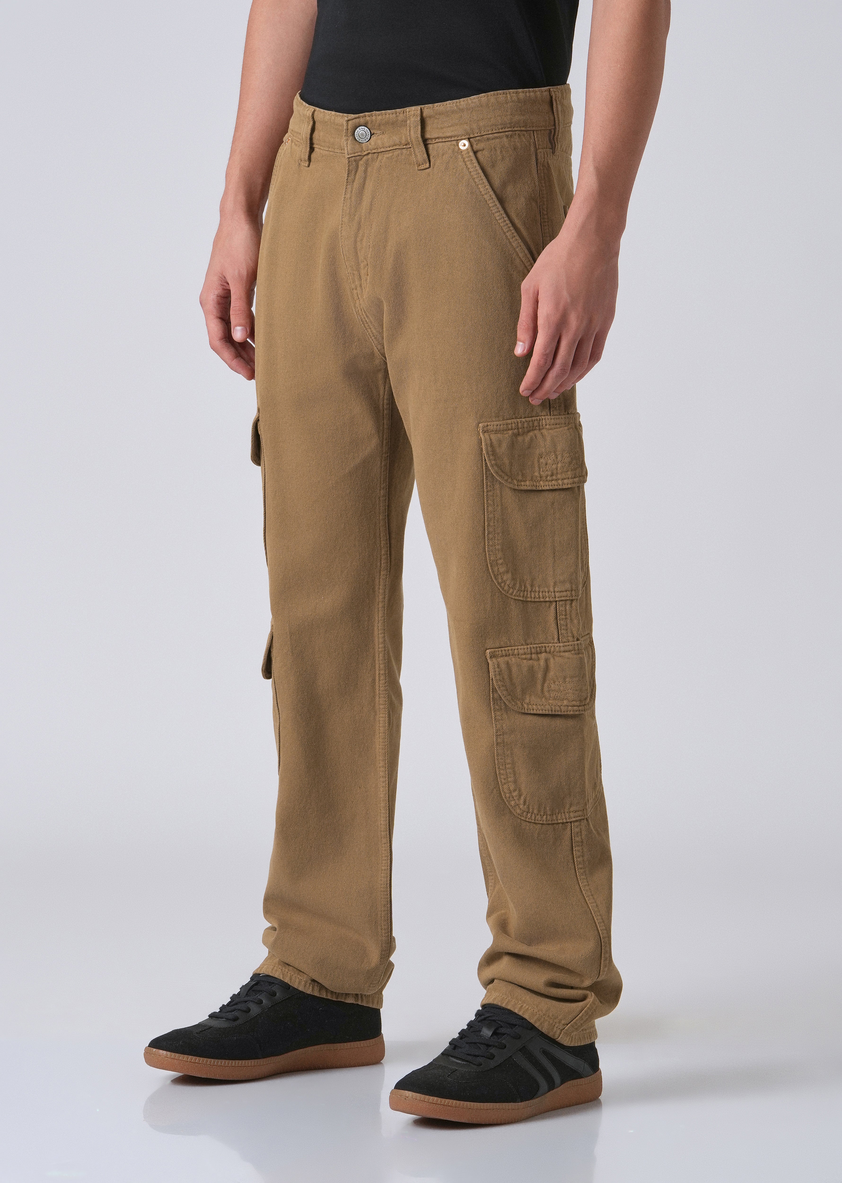 Brown Double Pocket Cargo Denim - Image 4