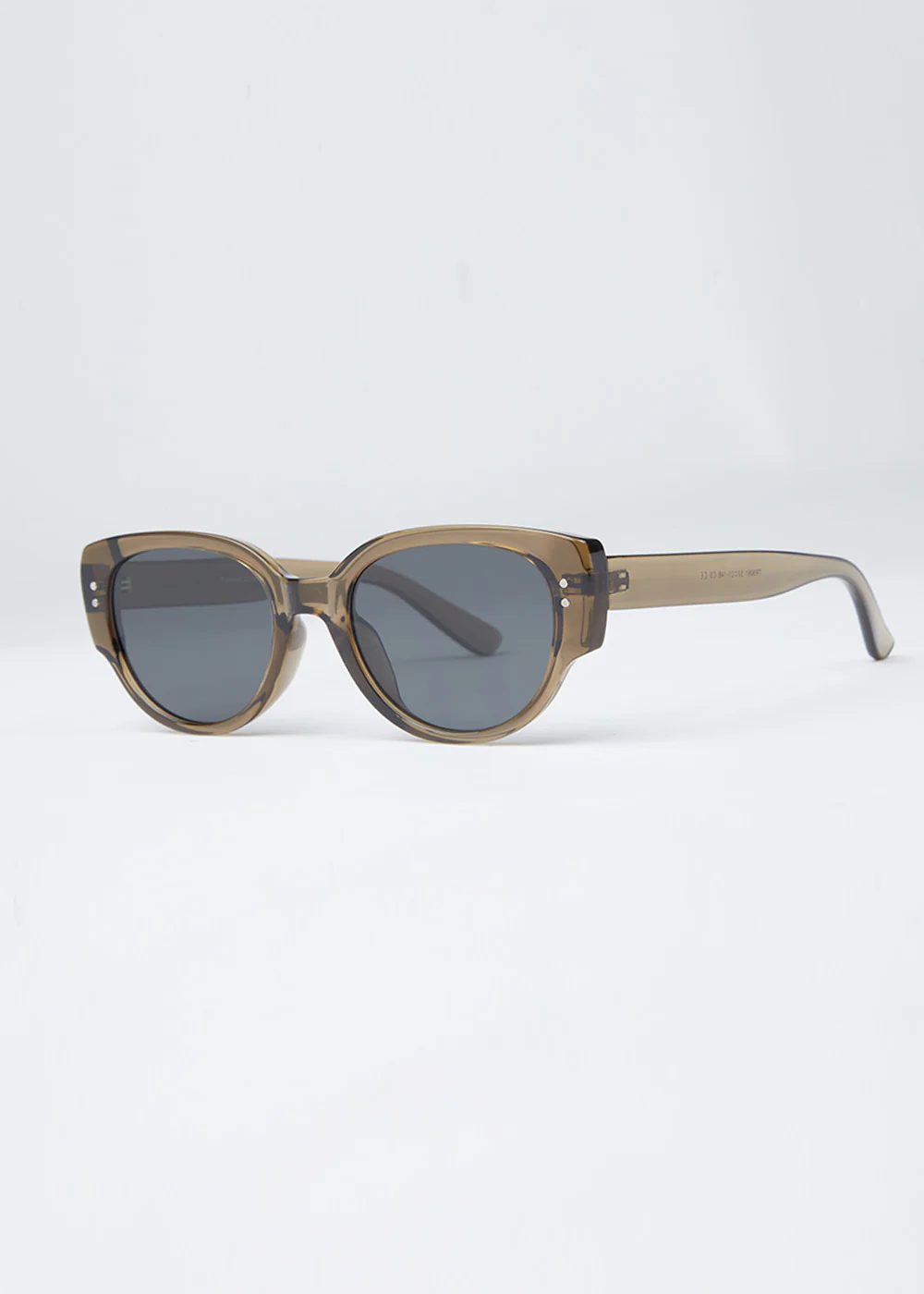 Brown Unisex Oval Sunglasses