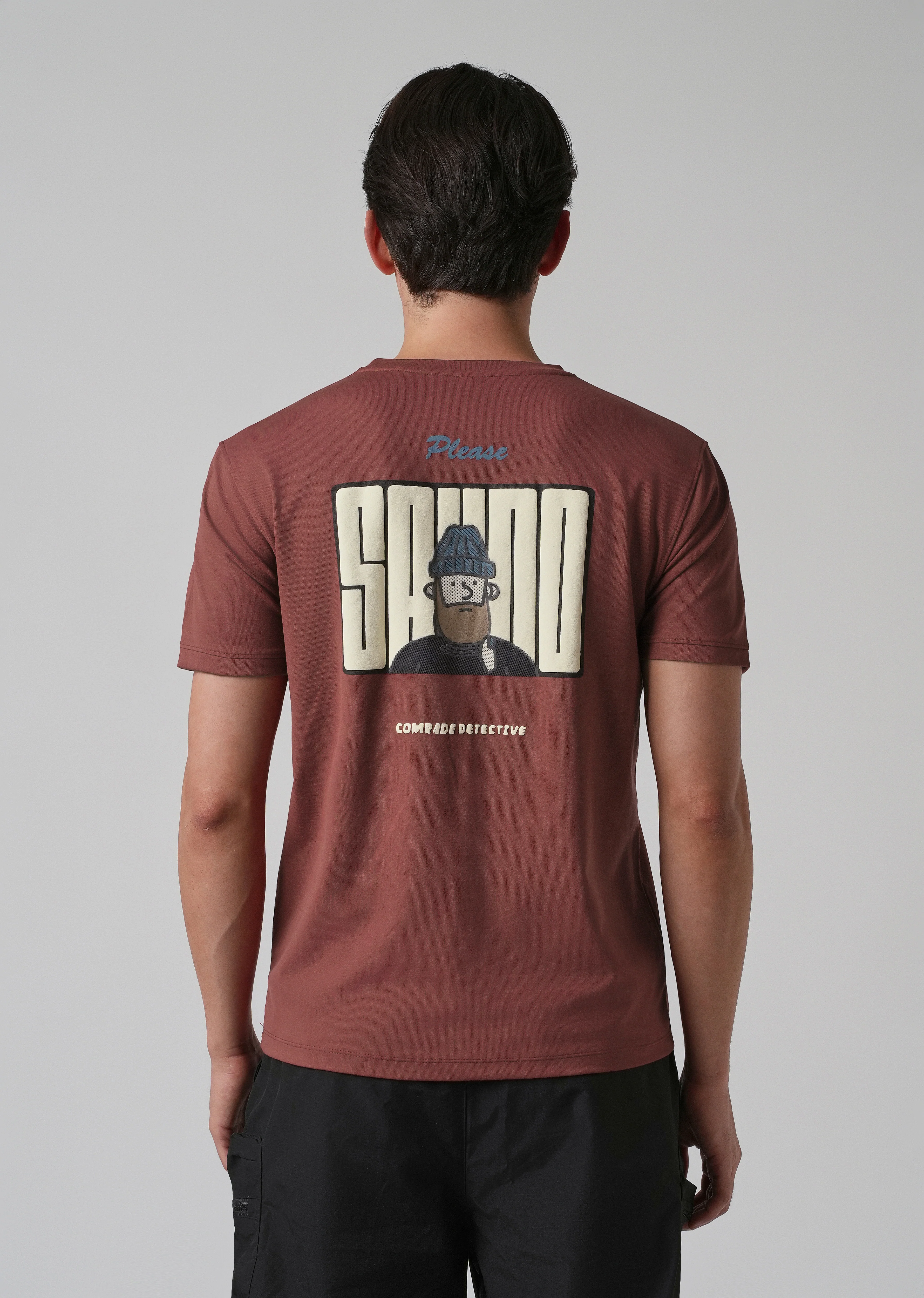 Brunt Brown Printed Slim Fit T-shirt - Image 2