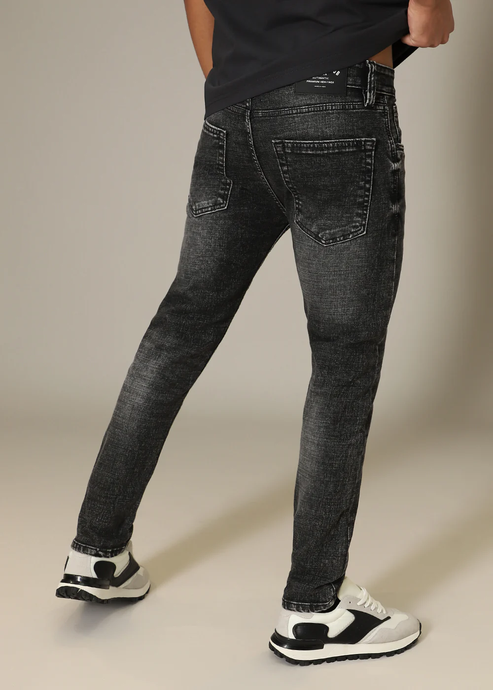 Charcoal Black Slim Fit Jeans - Image 4