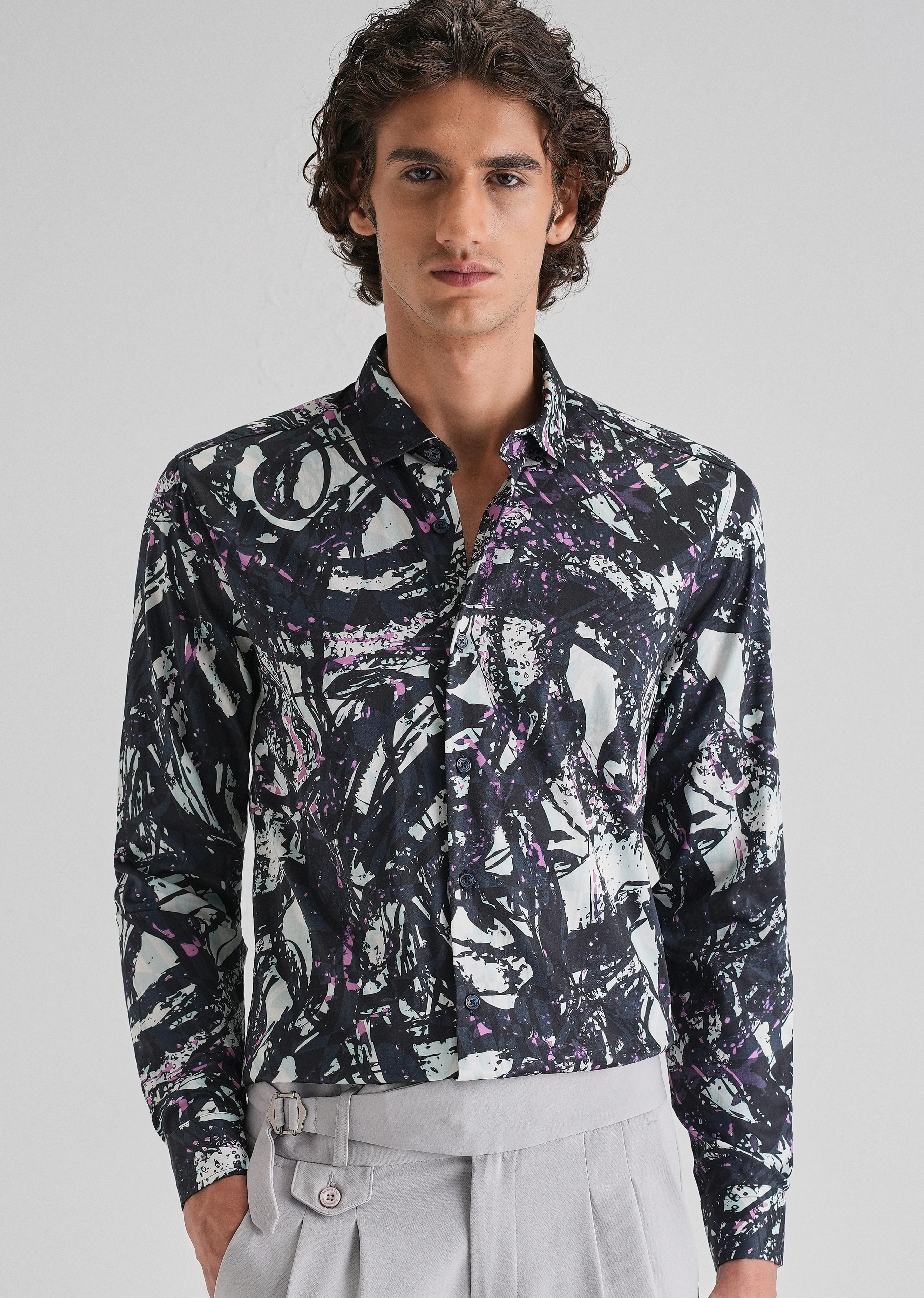Contempory Marble Printed Shirt