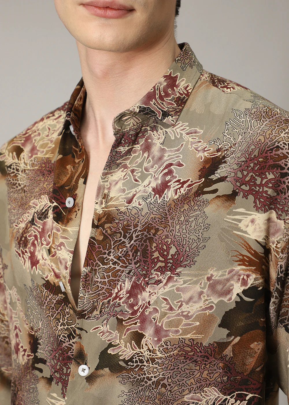 Coral Tan Feather shirt - Image 2