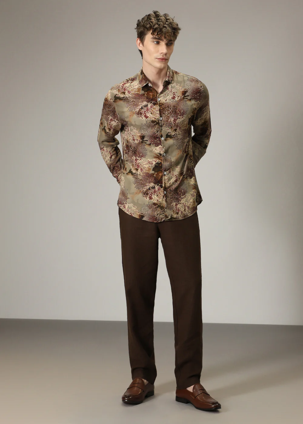 Coral Tan Feather shirt - Image 6