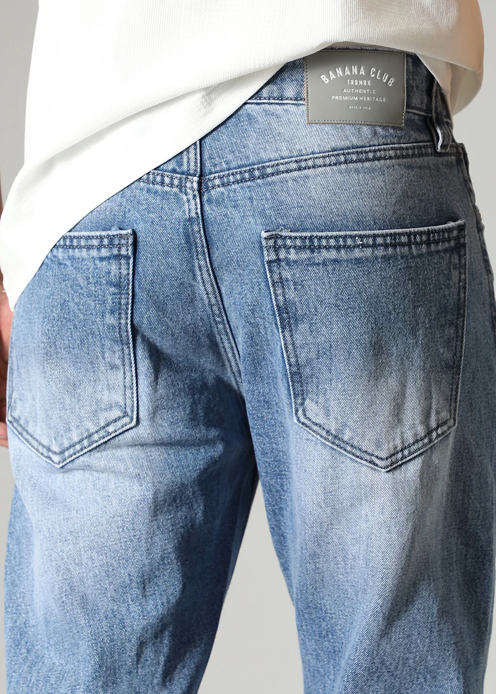 Faded Blue Straight Fit Jeans - Image 7