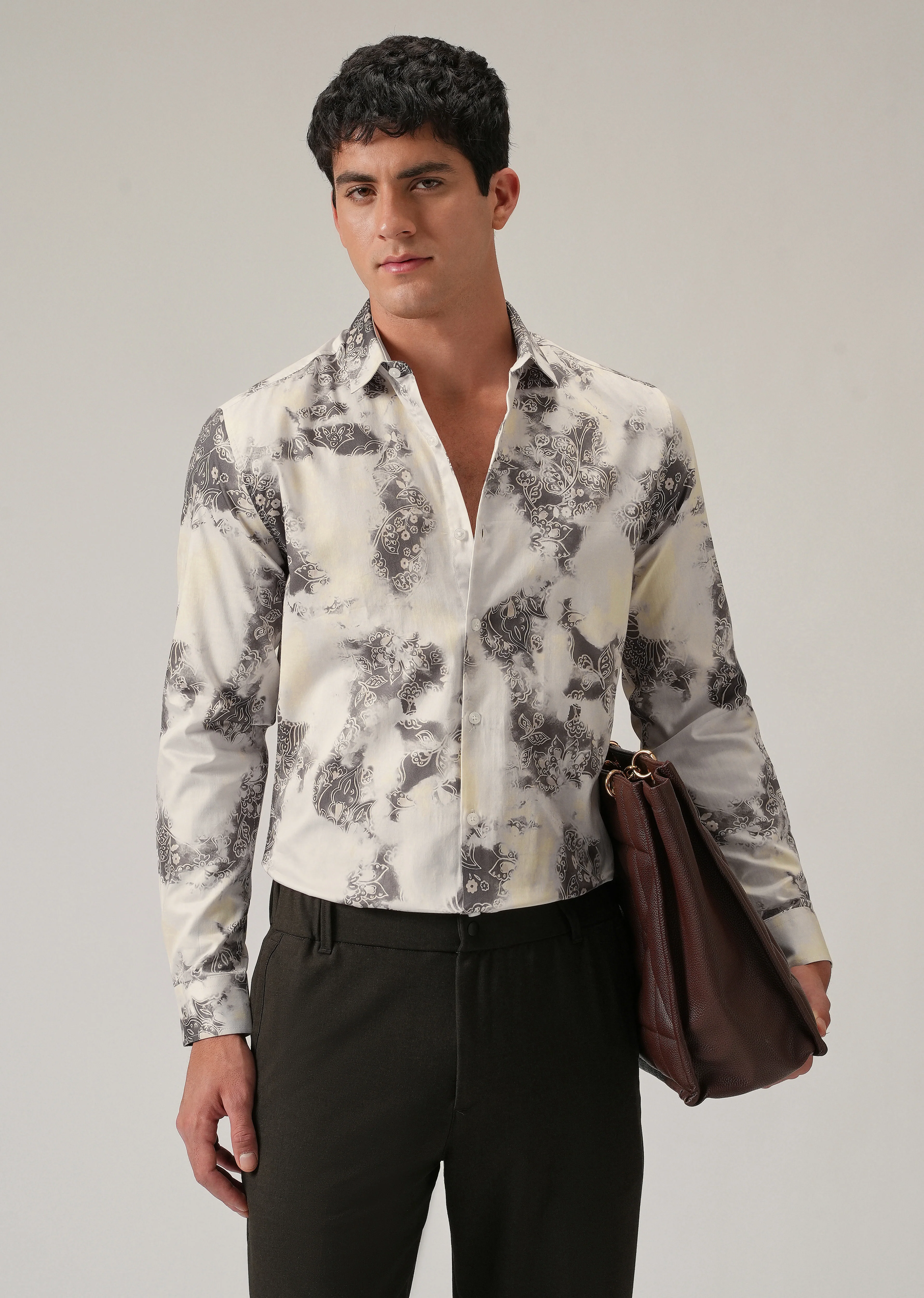 Faded Motif Print Shirt