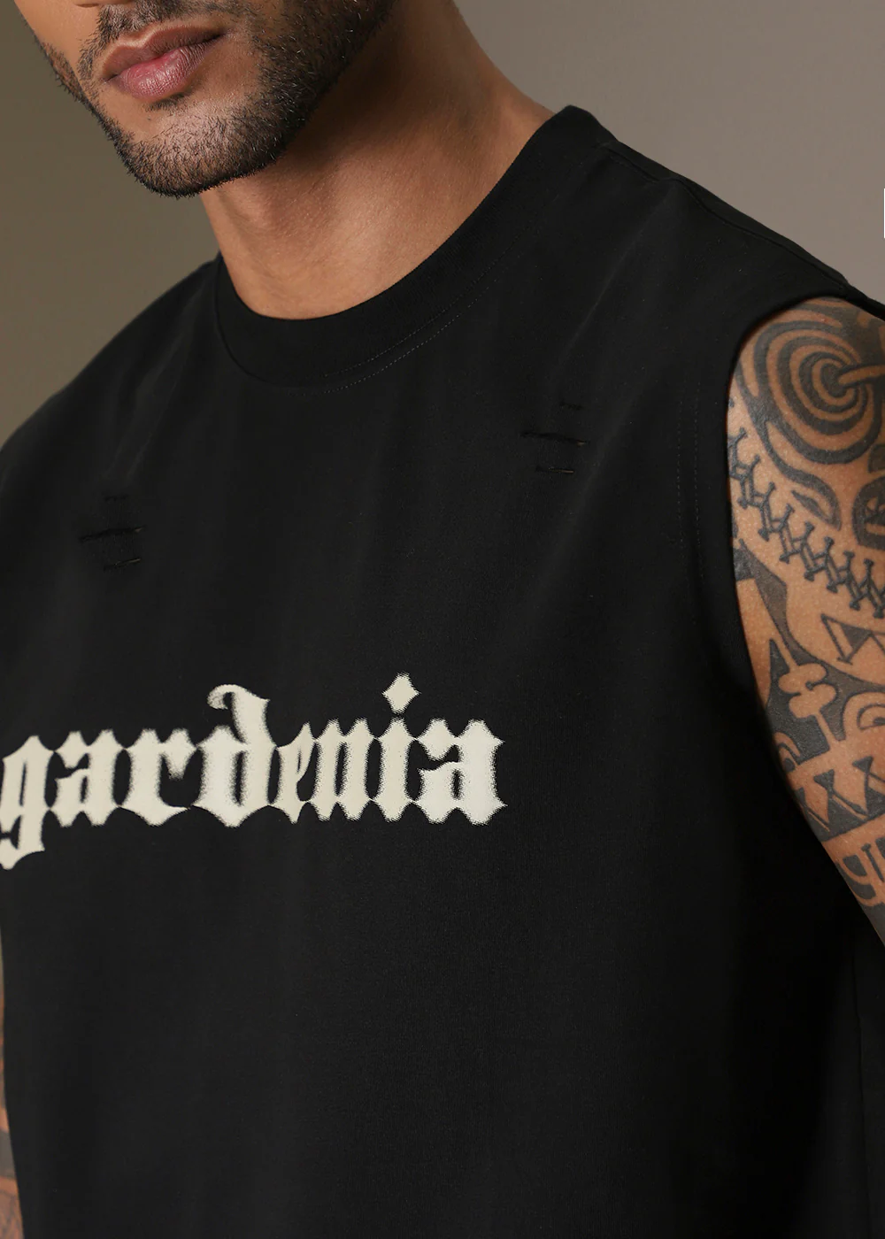 Gardenia Black Ribbed Regular Tank - Image 2