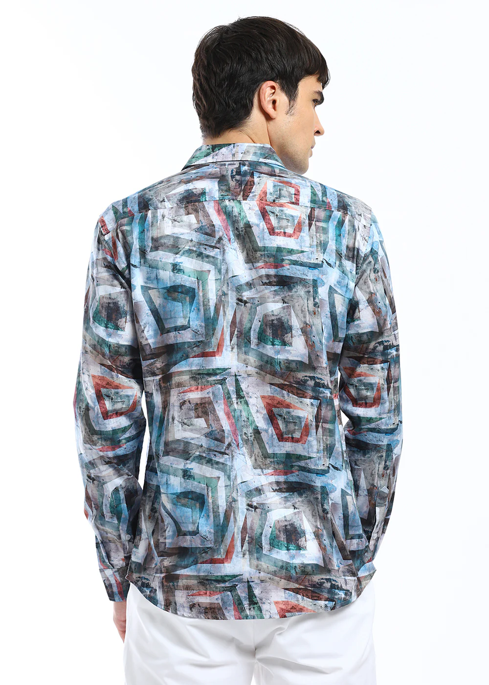 Geo Abstract Print Shirt - Image 4