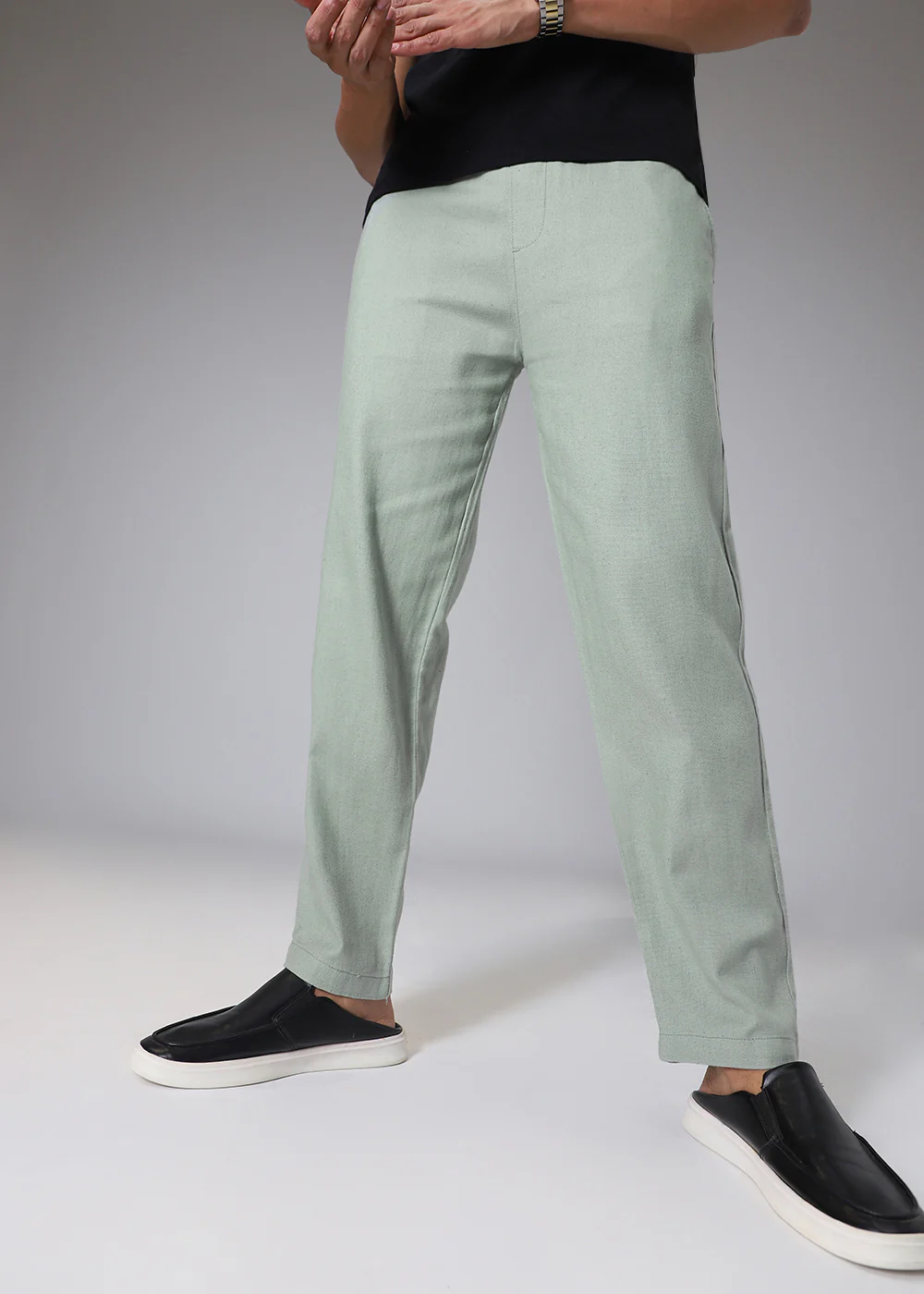 Green Drawstring Linen Pant - Image 6