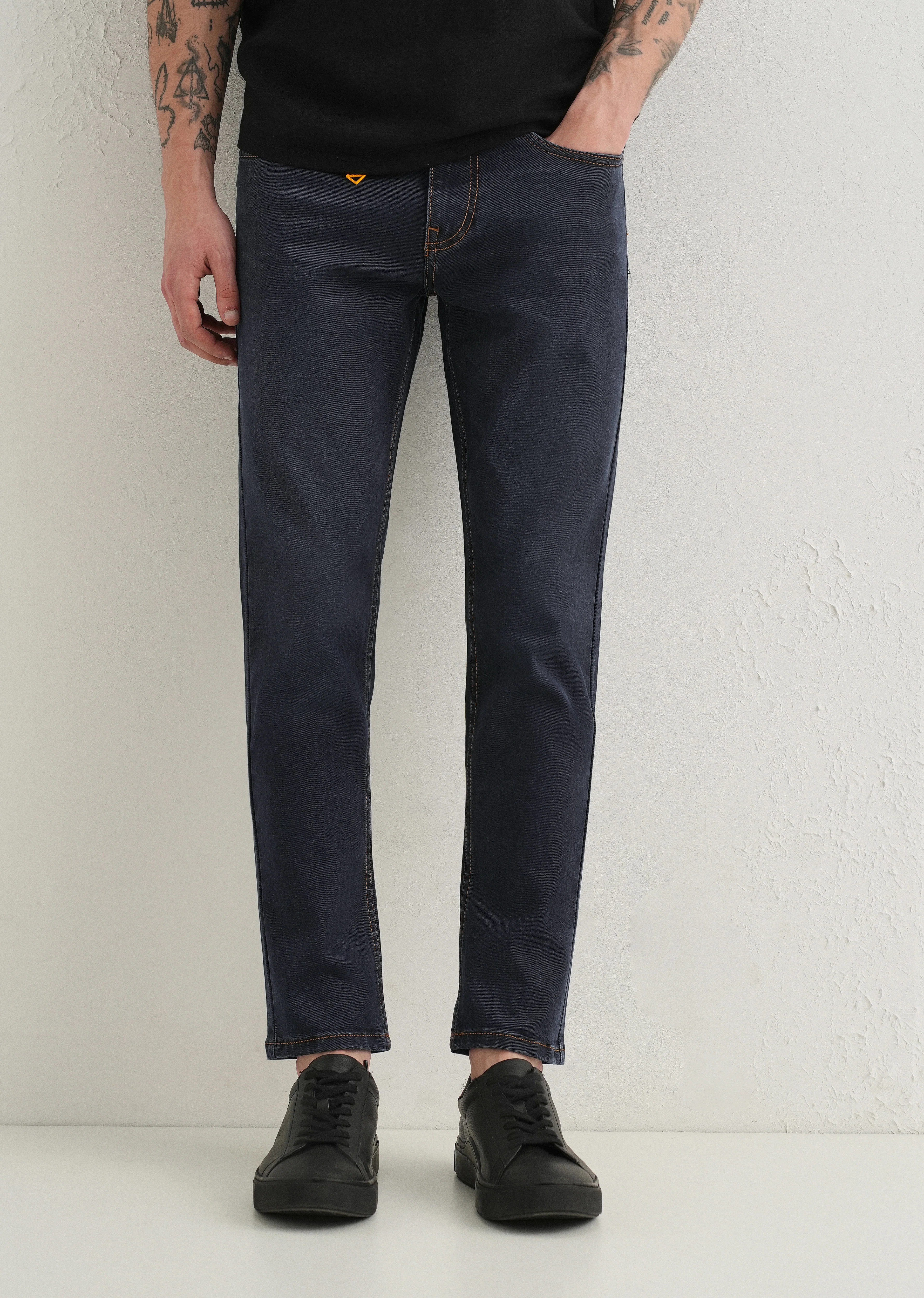 Grey Charcoal Carrot Fit Jeans