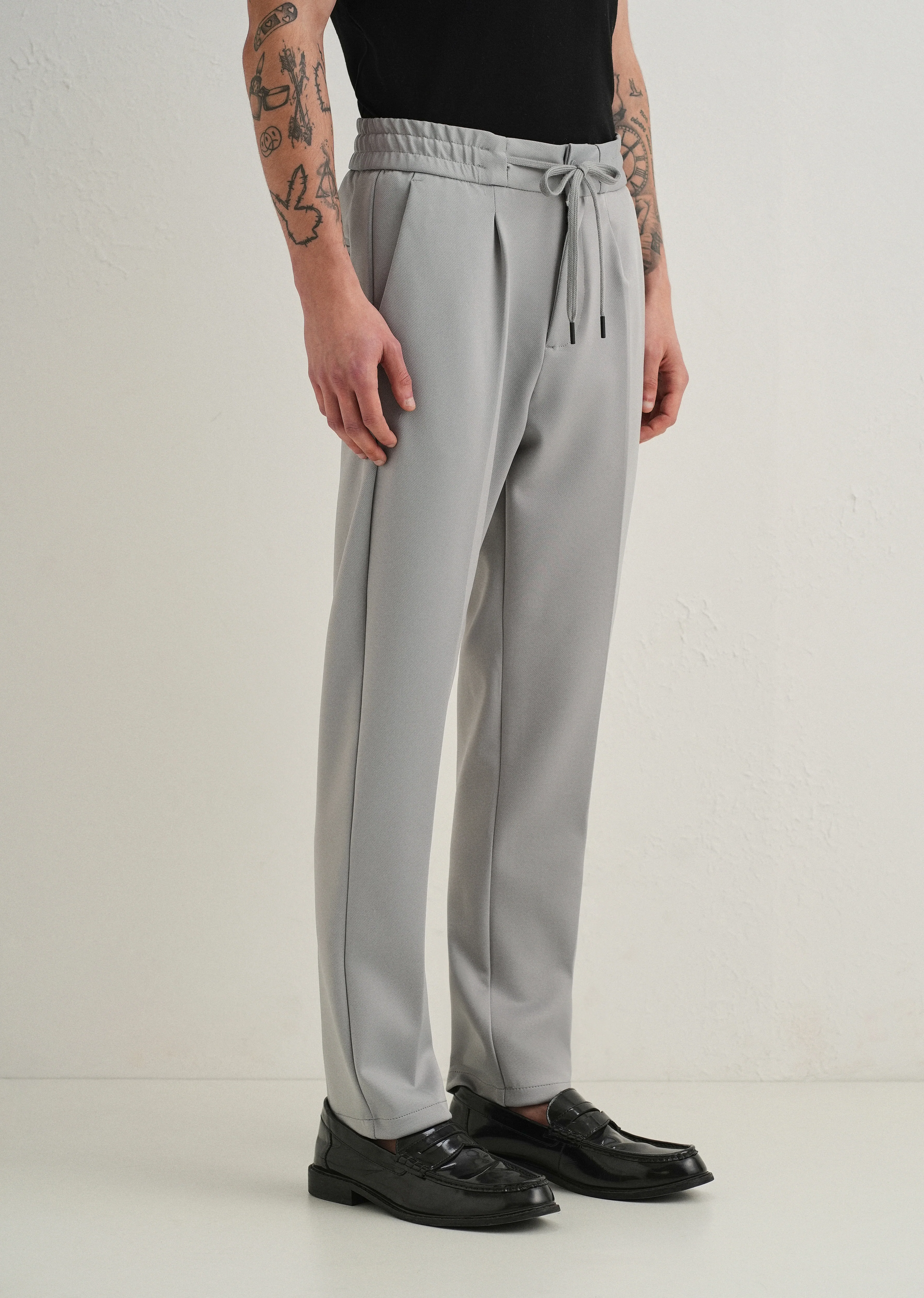 Grey Drawstring Trousers - Image 4