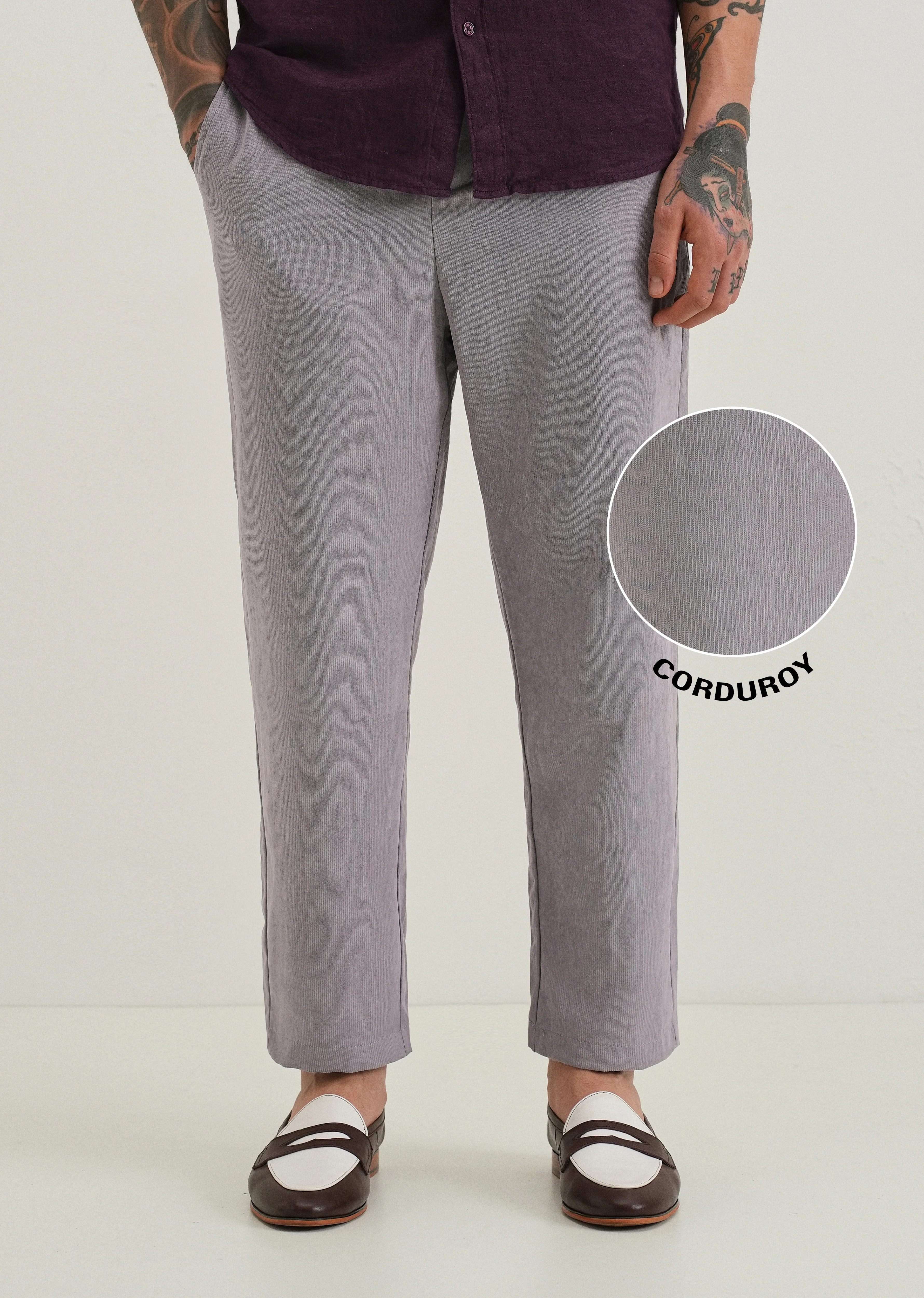 Lavender Pin Stripe Corduroy Pant