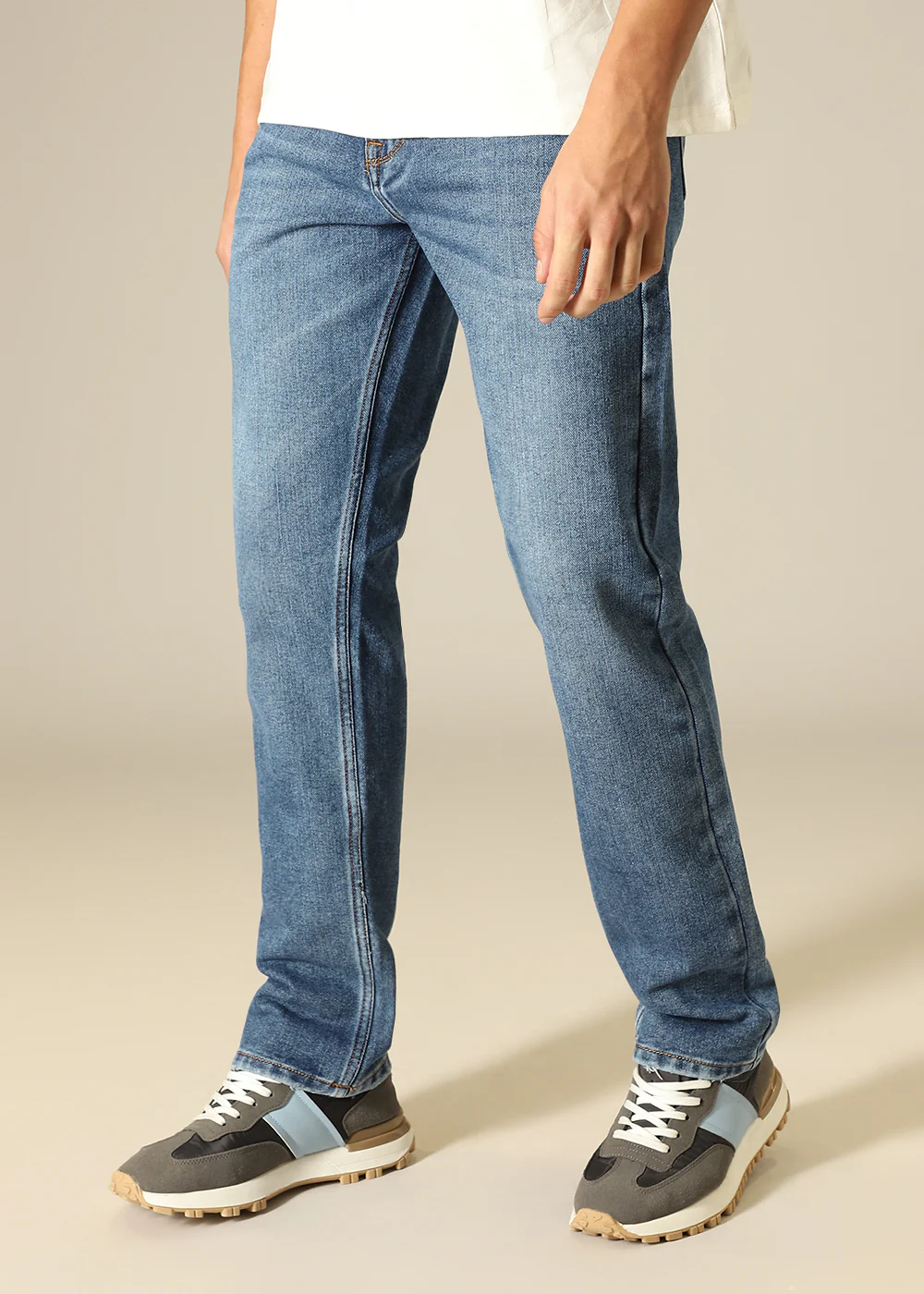 Mid Blue Wash Denim - Image 4