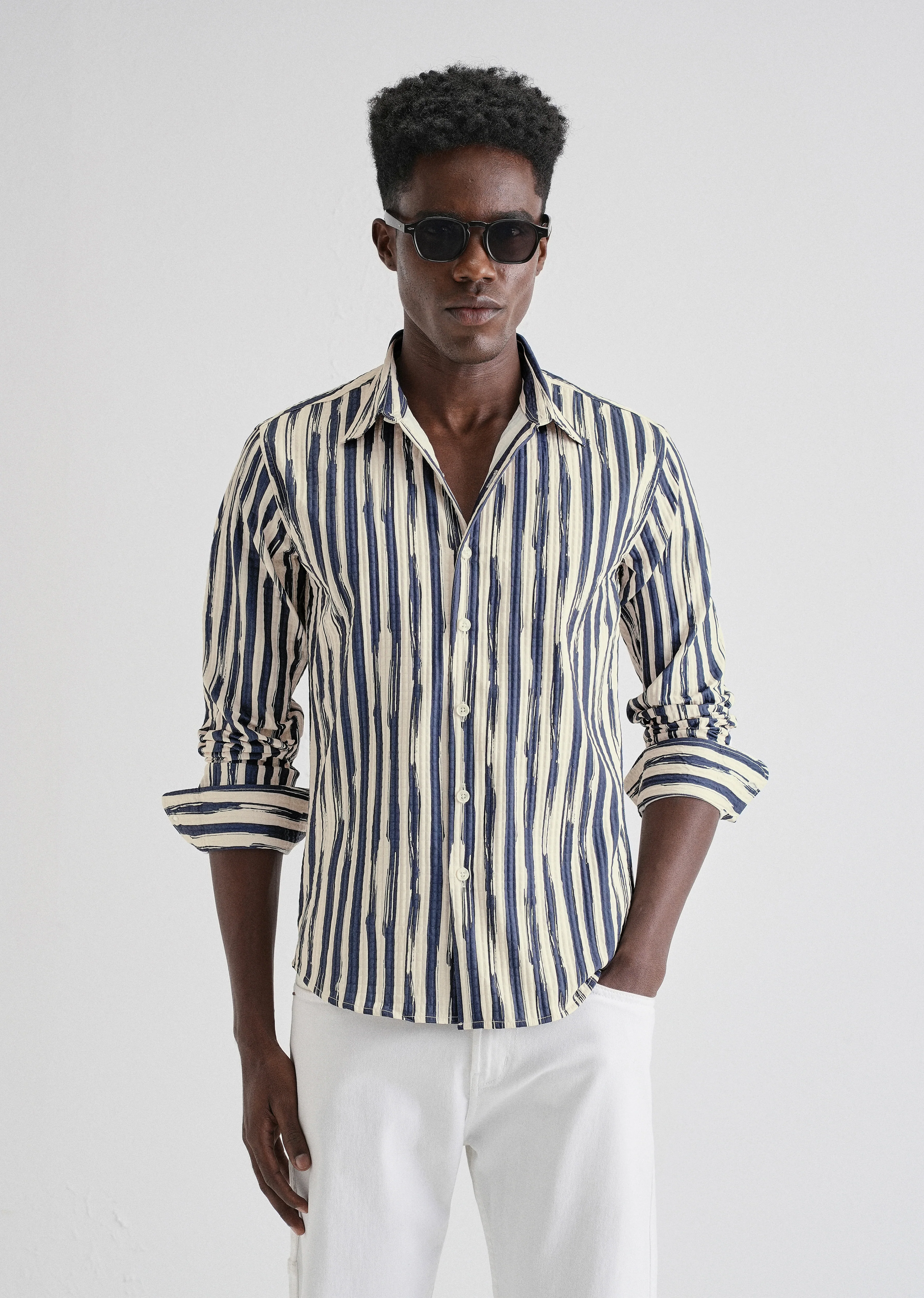 Midnight Stroke Puff Shirt