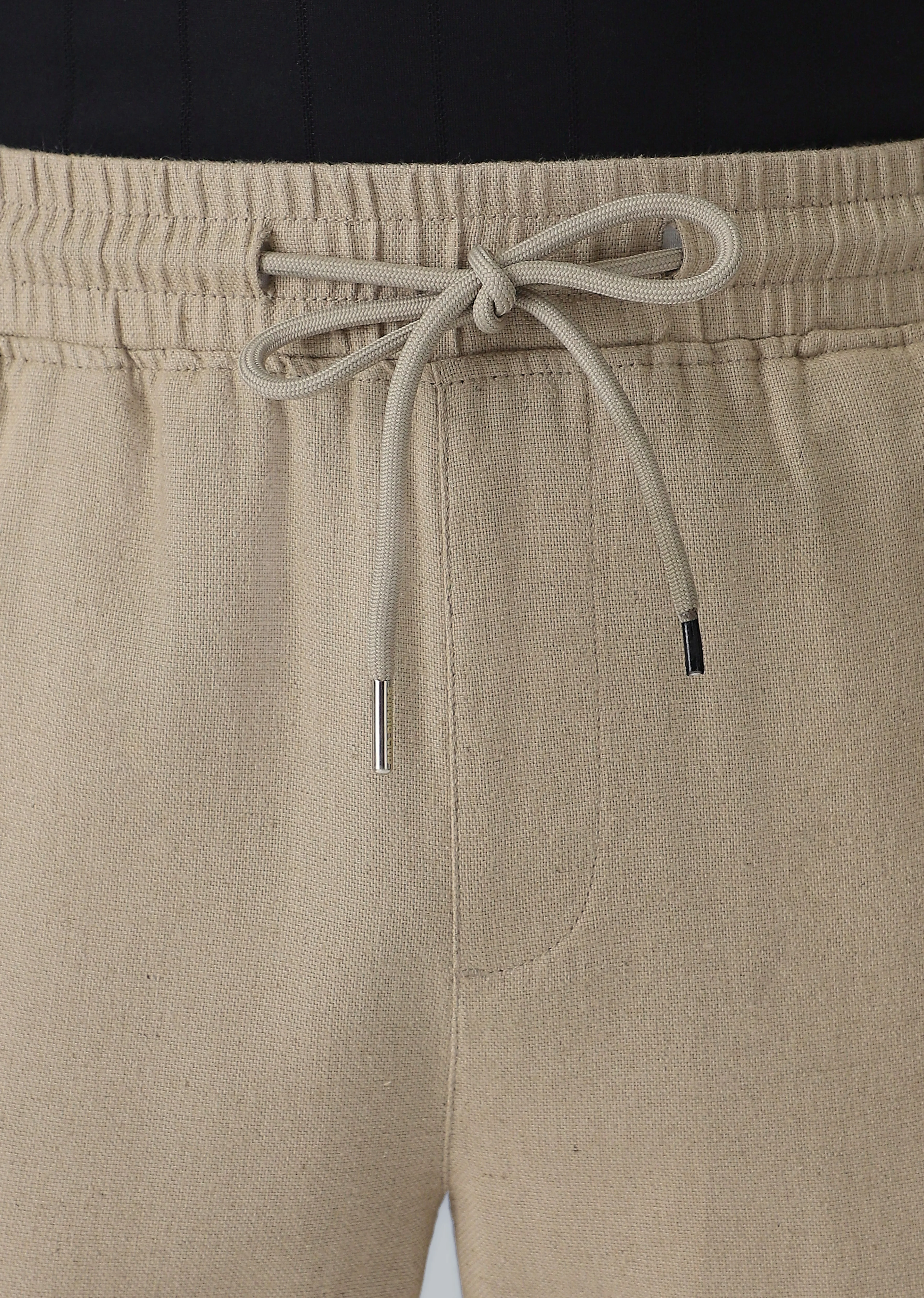 Olive Drawstring Linen Pant - Image 5
