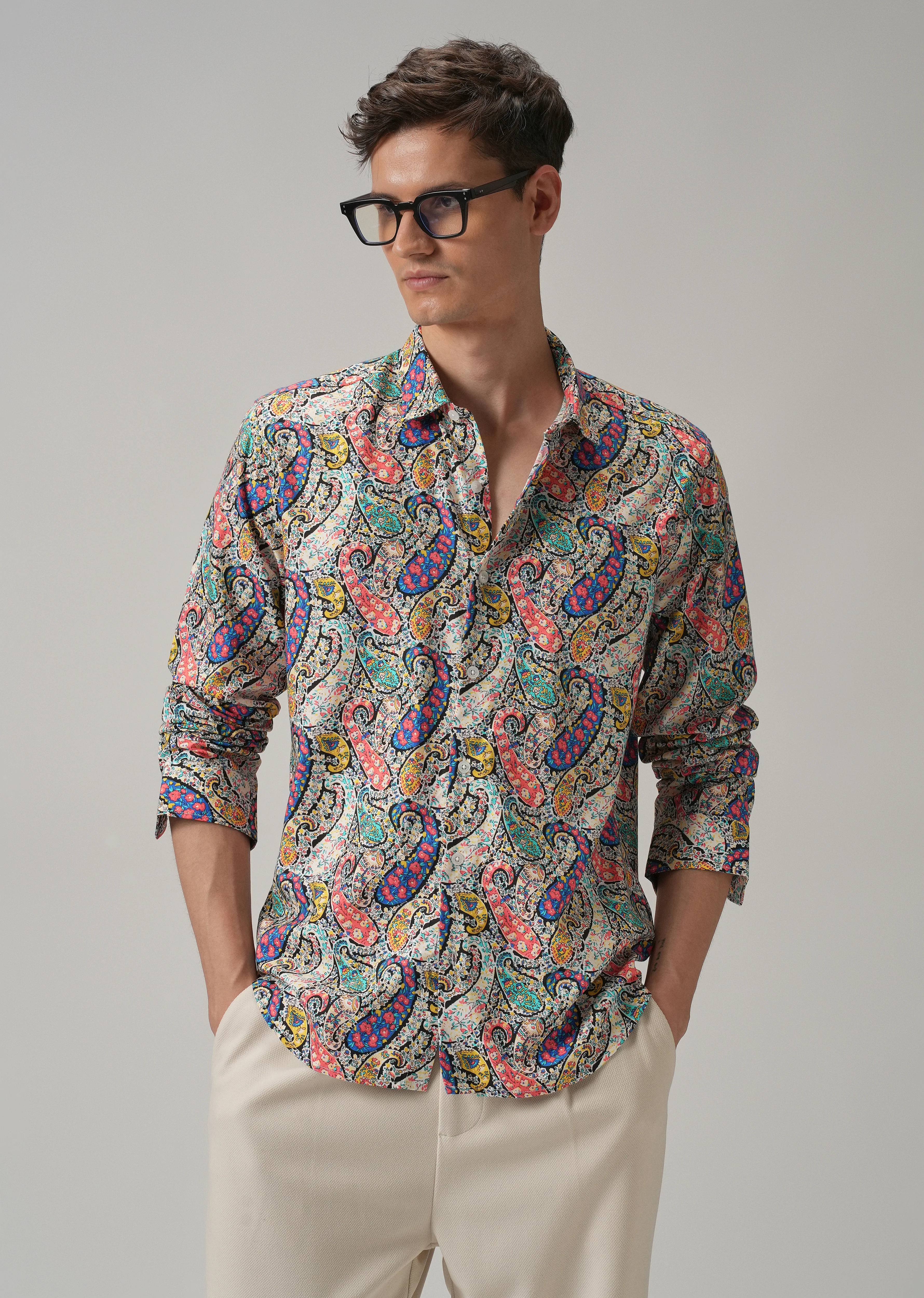 Multi Colour Paisley Printed Shirt