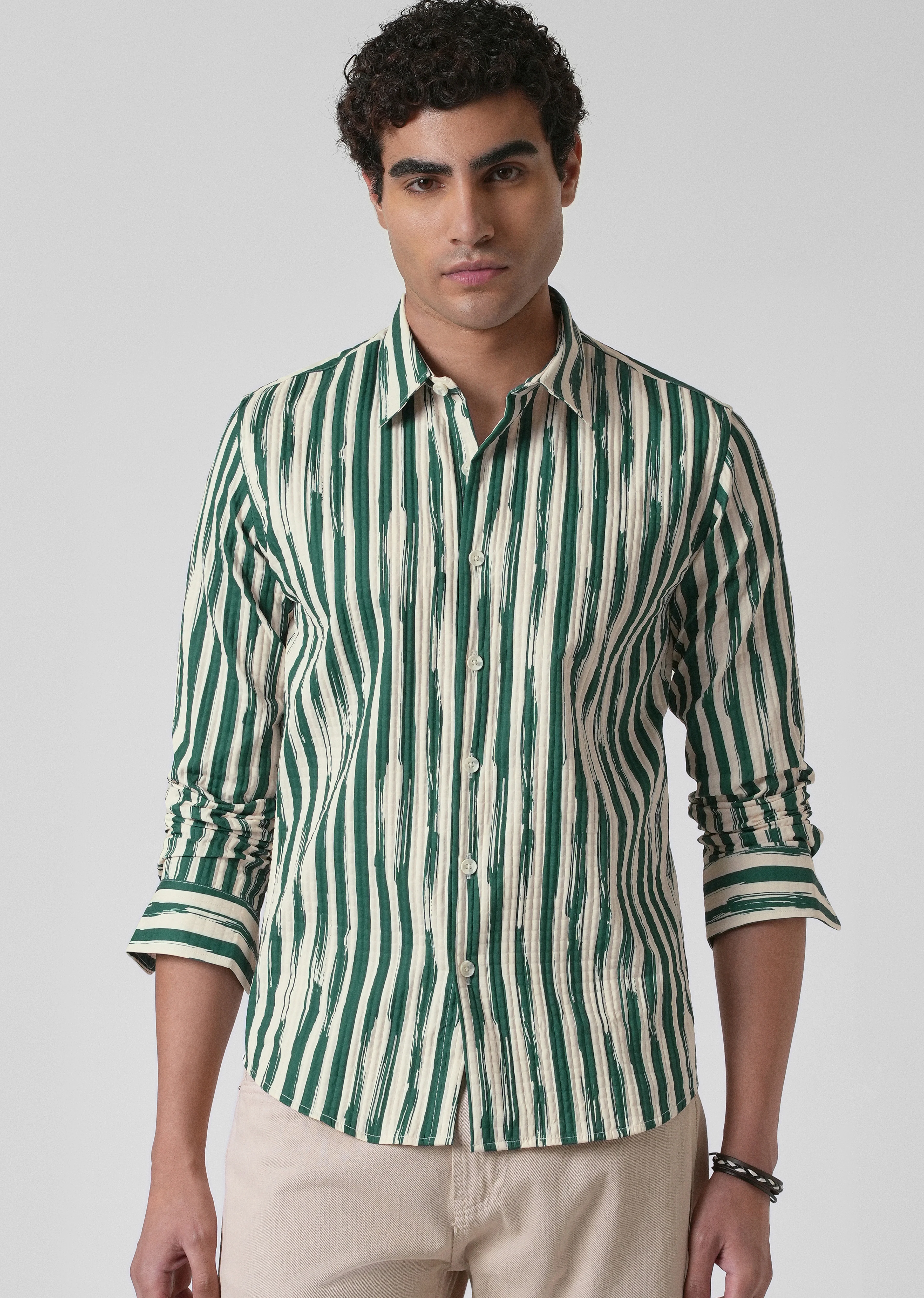 Pine Stroke Puff Shirt - Image 7