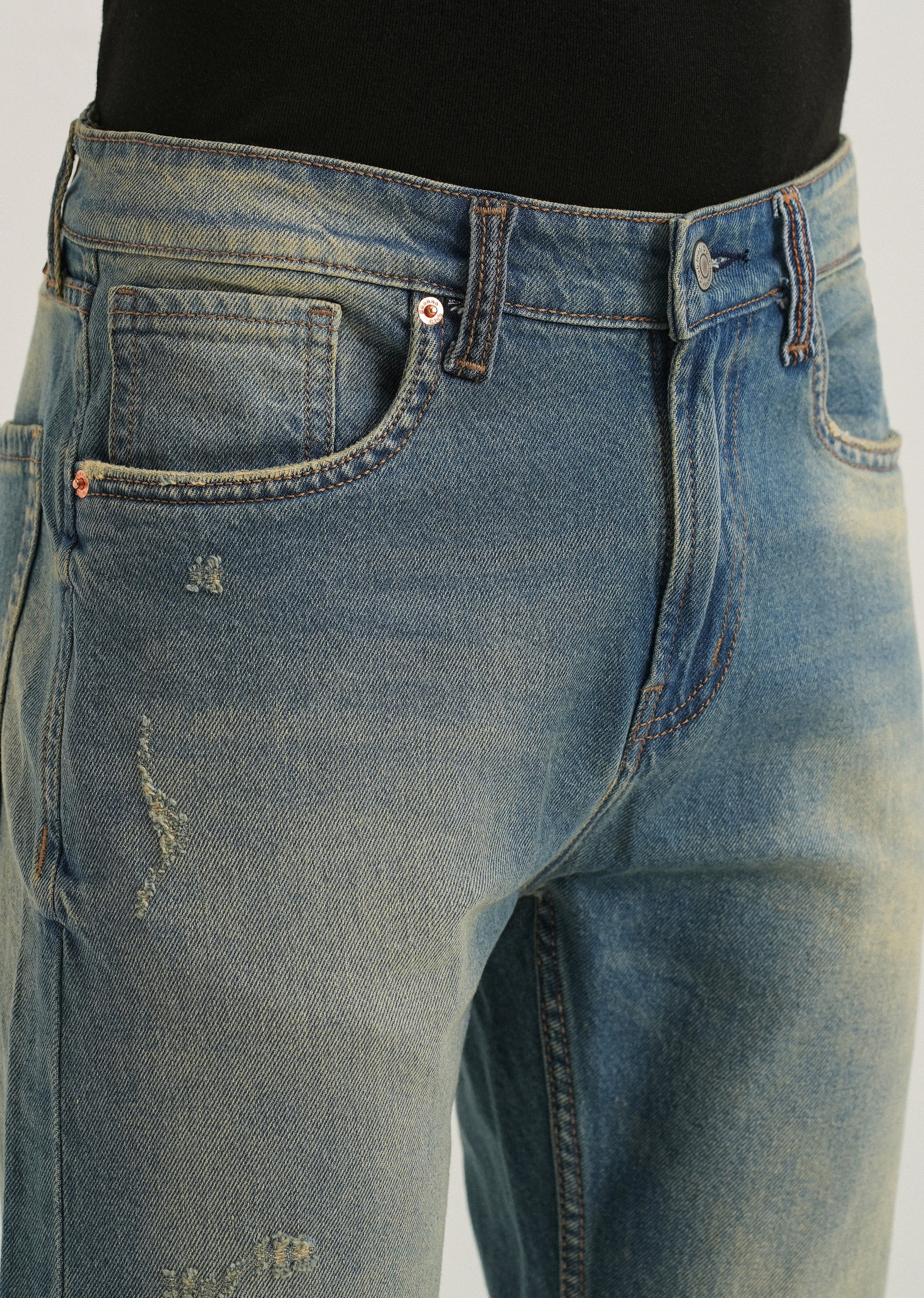 Ripped Light Blue Slim fit Jeans - Image 5