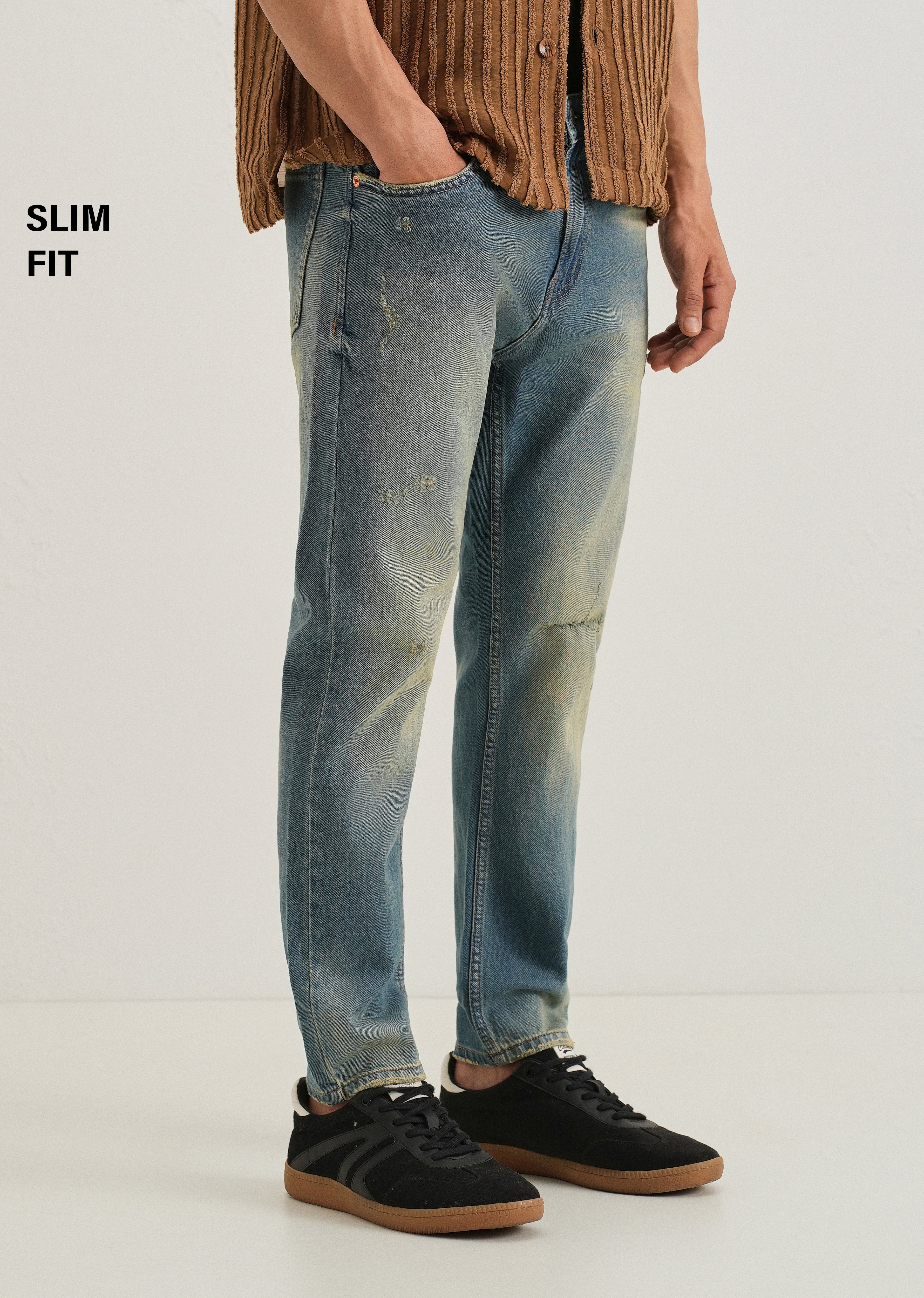 Ripped Light Blue Slim fit Jeans - Image 7