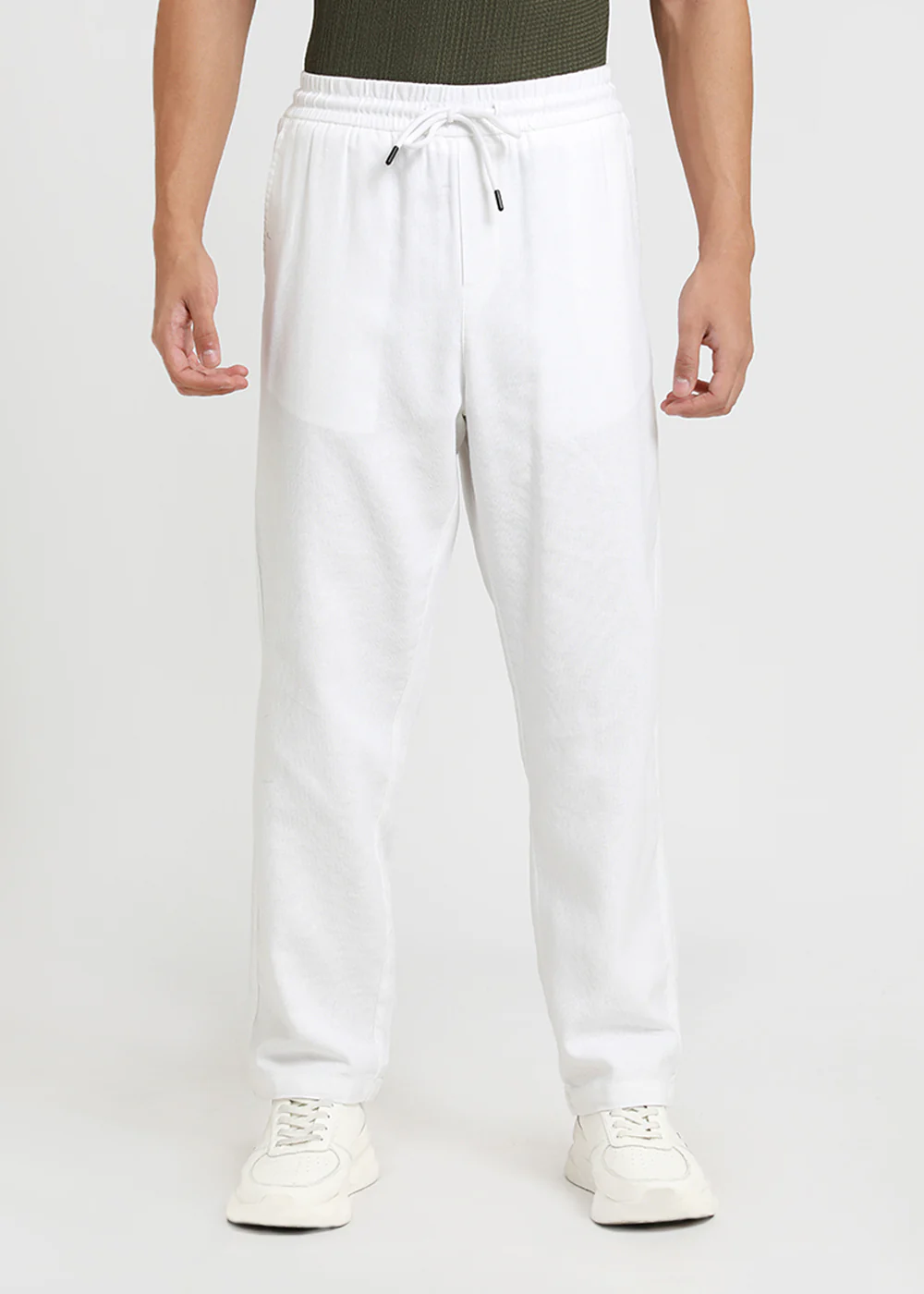 Stone White Textured Pants - Image 4