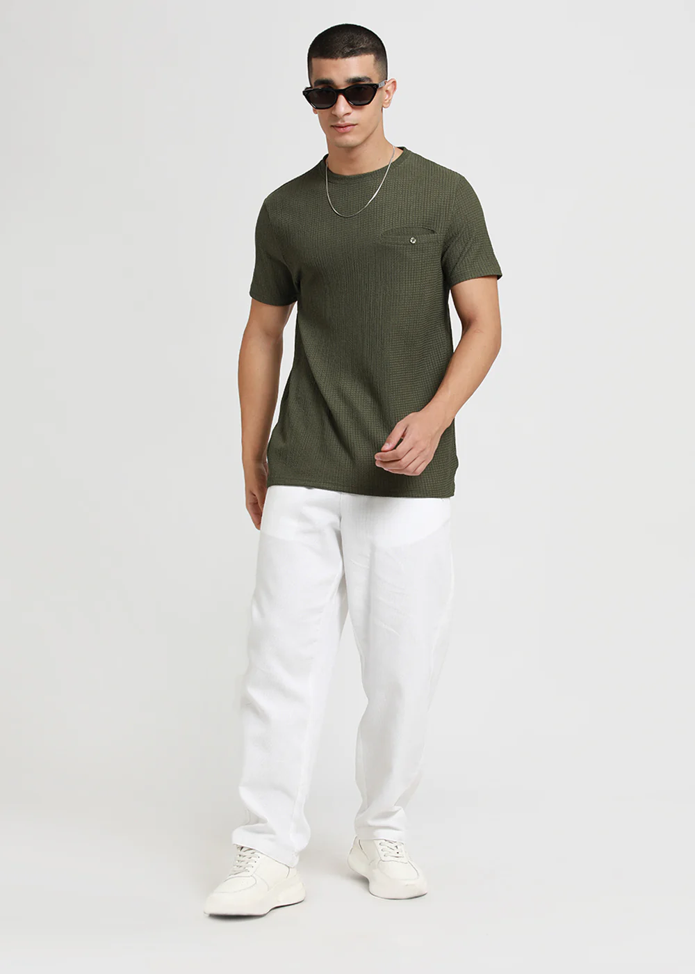 Stone White Textured Pants - Image 6