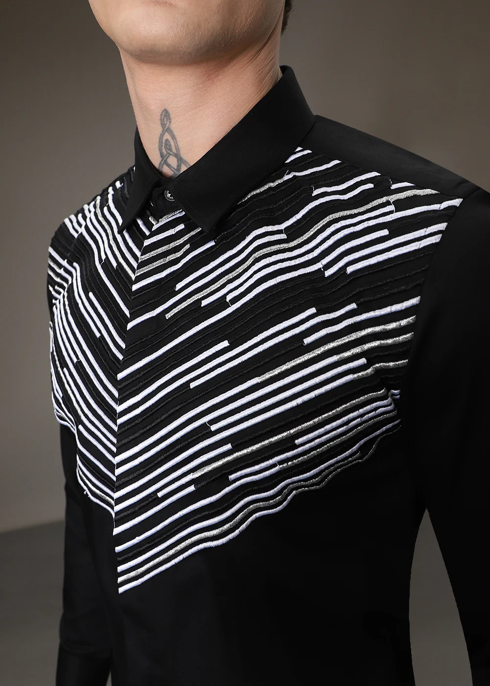 Strike Needle Work Black Shirt - Image 3