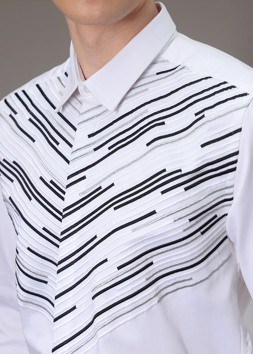 Strike Needle Work White Shirt - Image 2