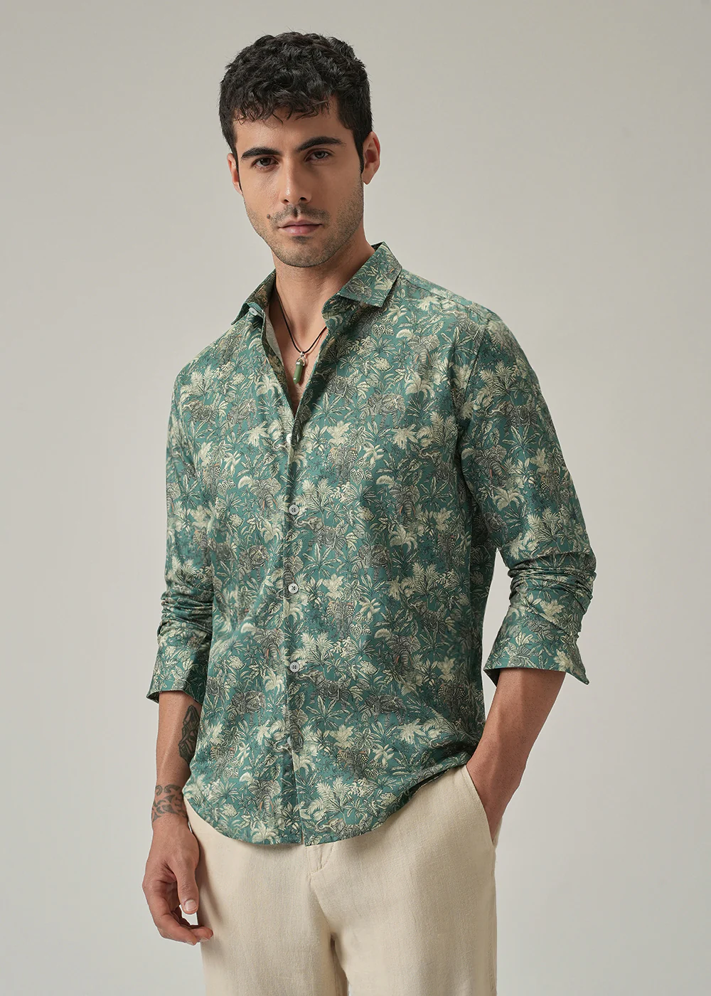 Vintage Botanical Print Shirt