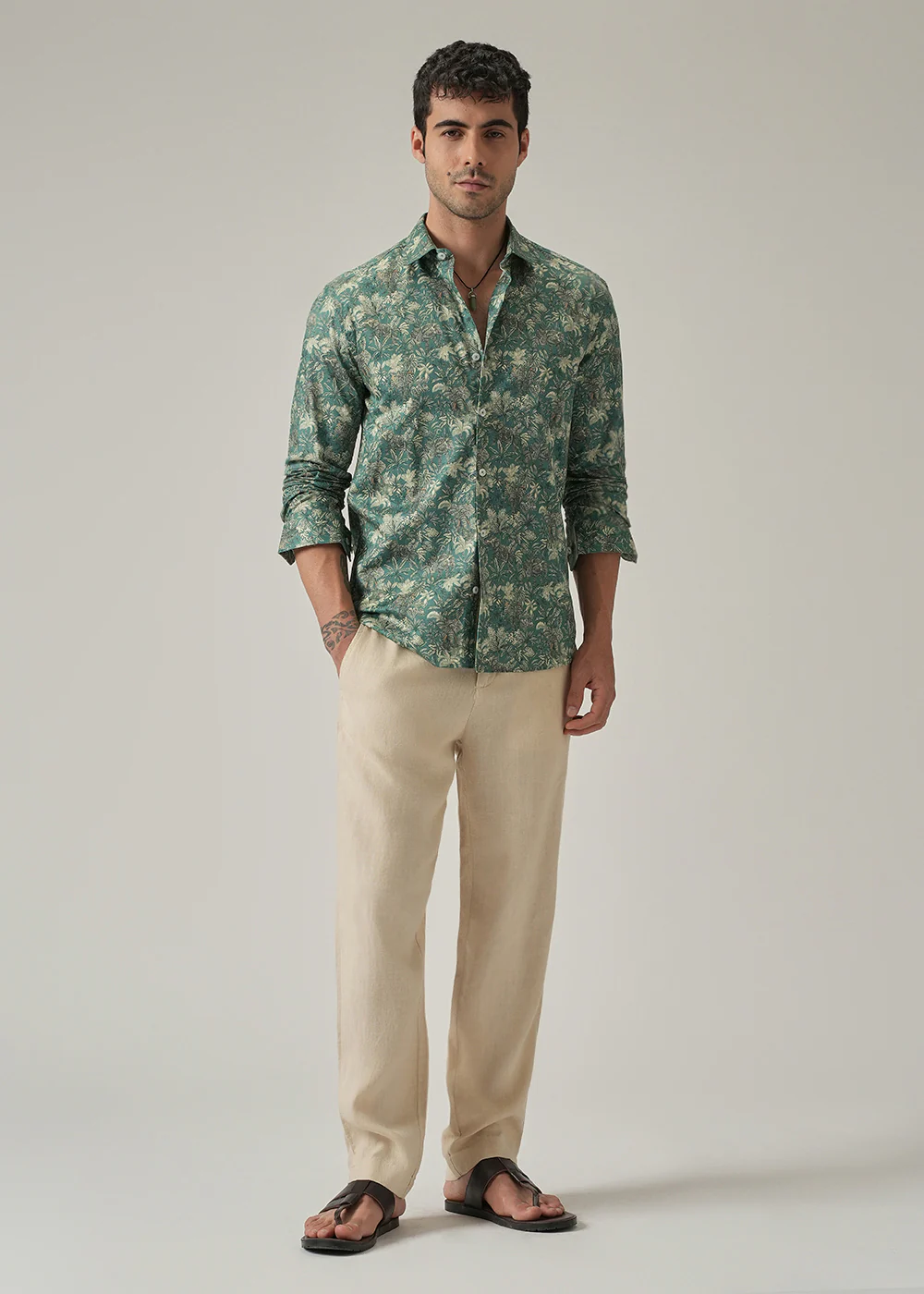 Vintage Botanical Print Shirt - Image 6