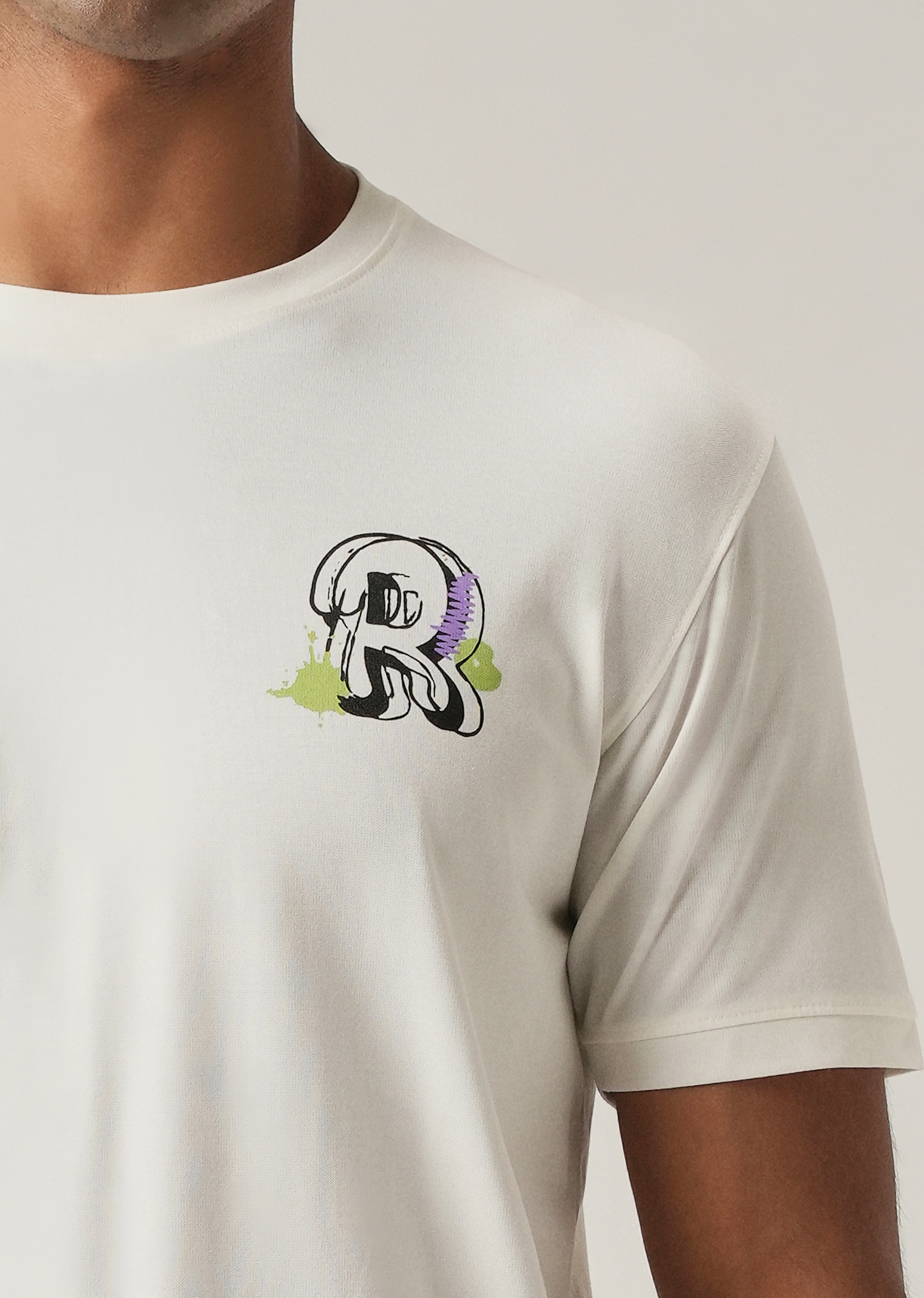 White Back Print Slim Fit T-Shirt - Image 2