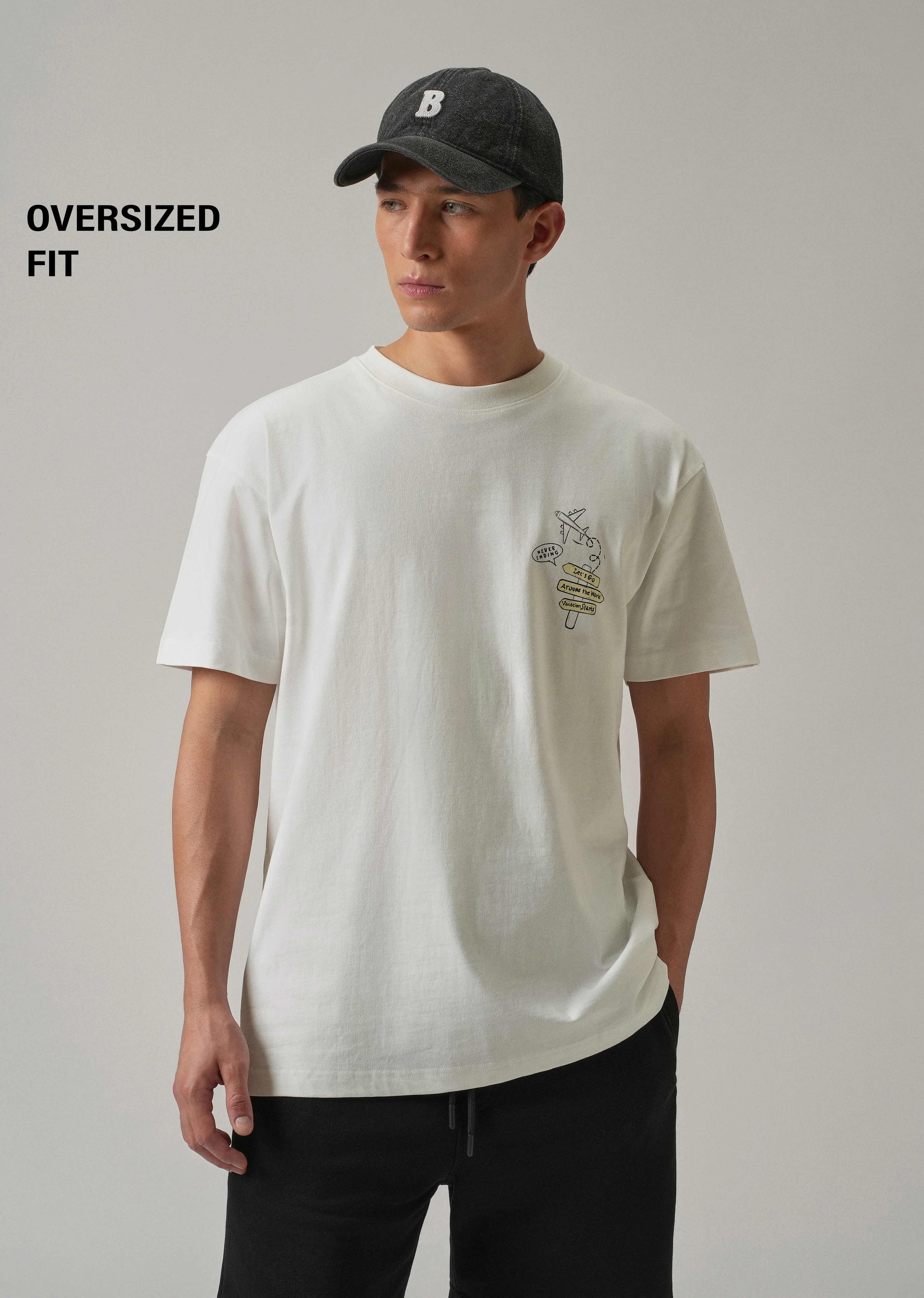 White Back Printed Oversized T-Shirt - Image 7